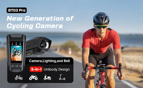 BT03Pro 4K Bicycle Camera with Built in Light