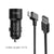 Viofo Type-C Dual USB Cigarette Car Charger with 3.5M Power Cable for T130 and A229 - with 90 Degree Plug