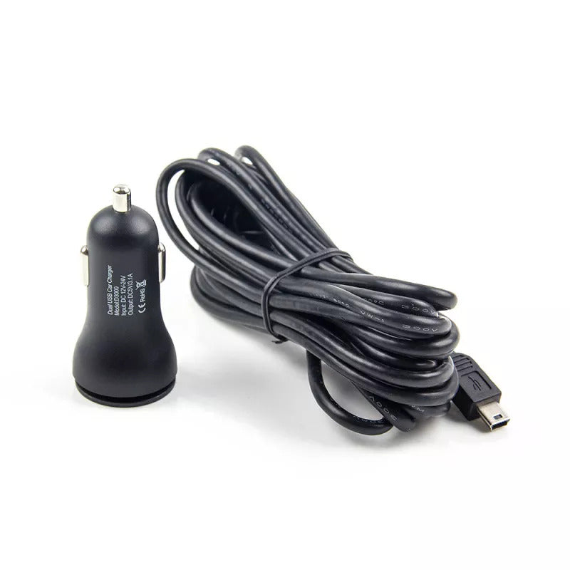 Viofo D3000 Dual USB Car Adapter with miniUSB Cable