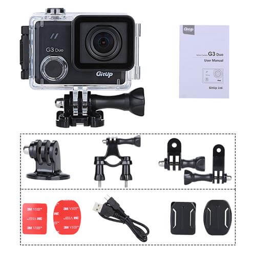 GitUp G3 Duo Action Camera With WiFi - 90 Degree Lens Model - Used/Open Box