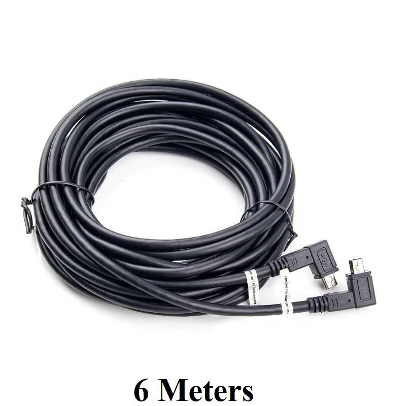 Viofo A129 Plus DUO Rear Camera Cable (6M and 8M lengths) - 90 Degree Connector on Both Ends